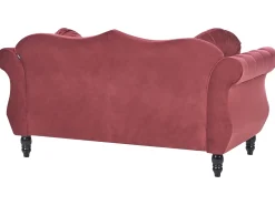Sofa 2 personers SKIEN Velour Mørkerød
