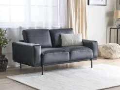 Sofa 2 personers SOVIK Kunstlæder Sort