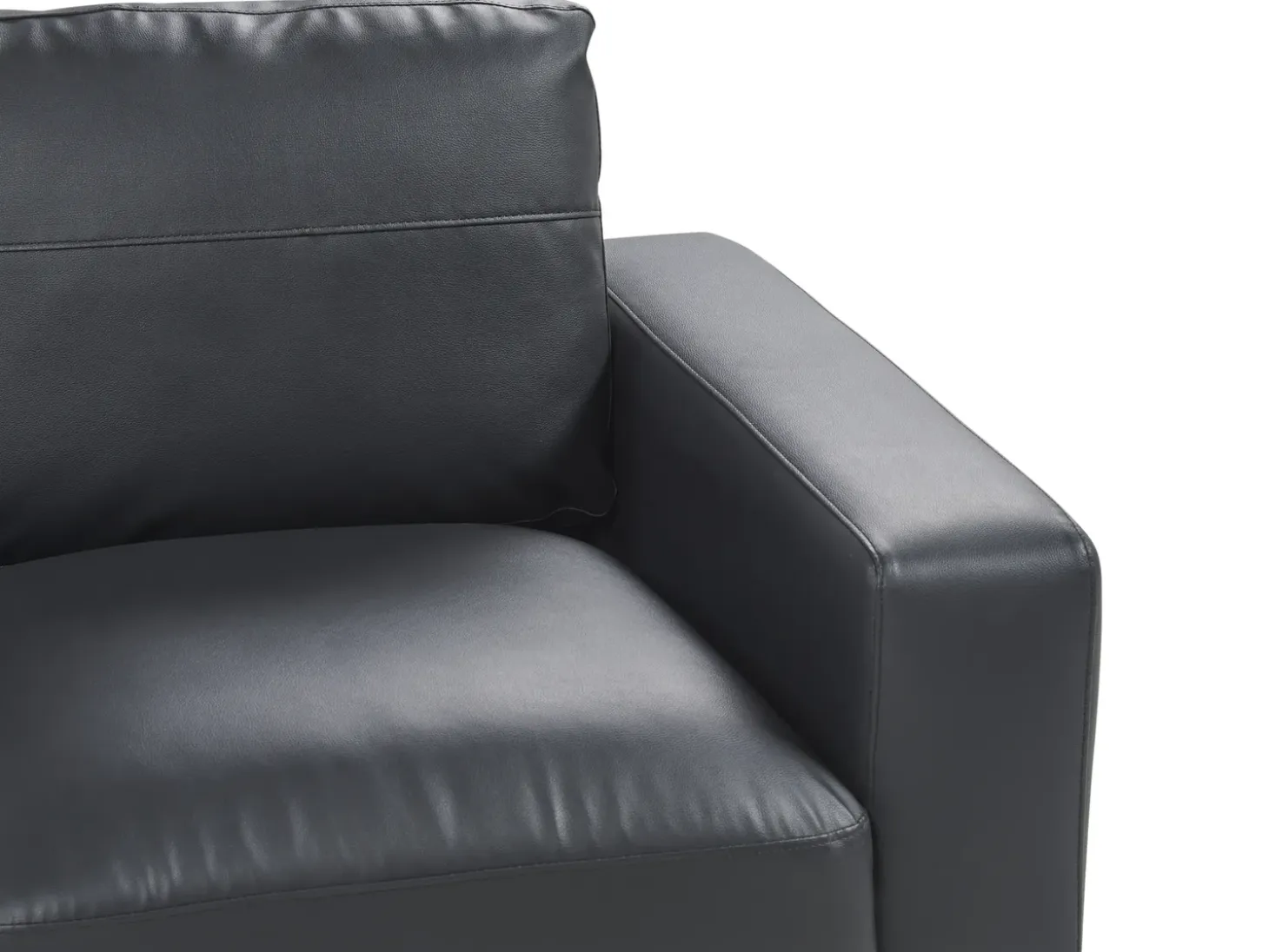 Sofa 2 personers SOVIK Kunstlæder Sort