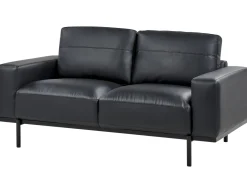 Sofa 2 personers SOVIK Kunstlæder Sort