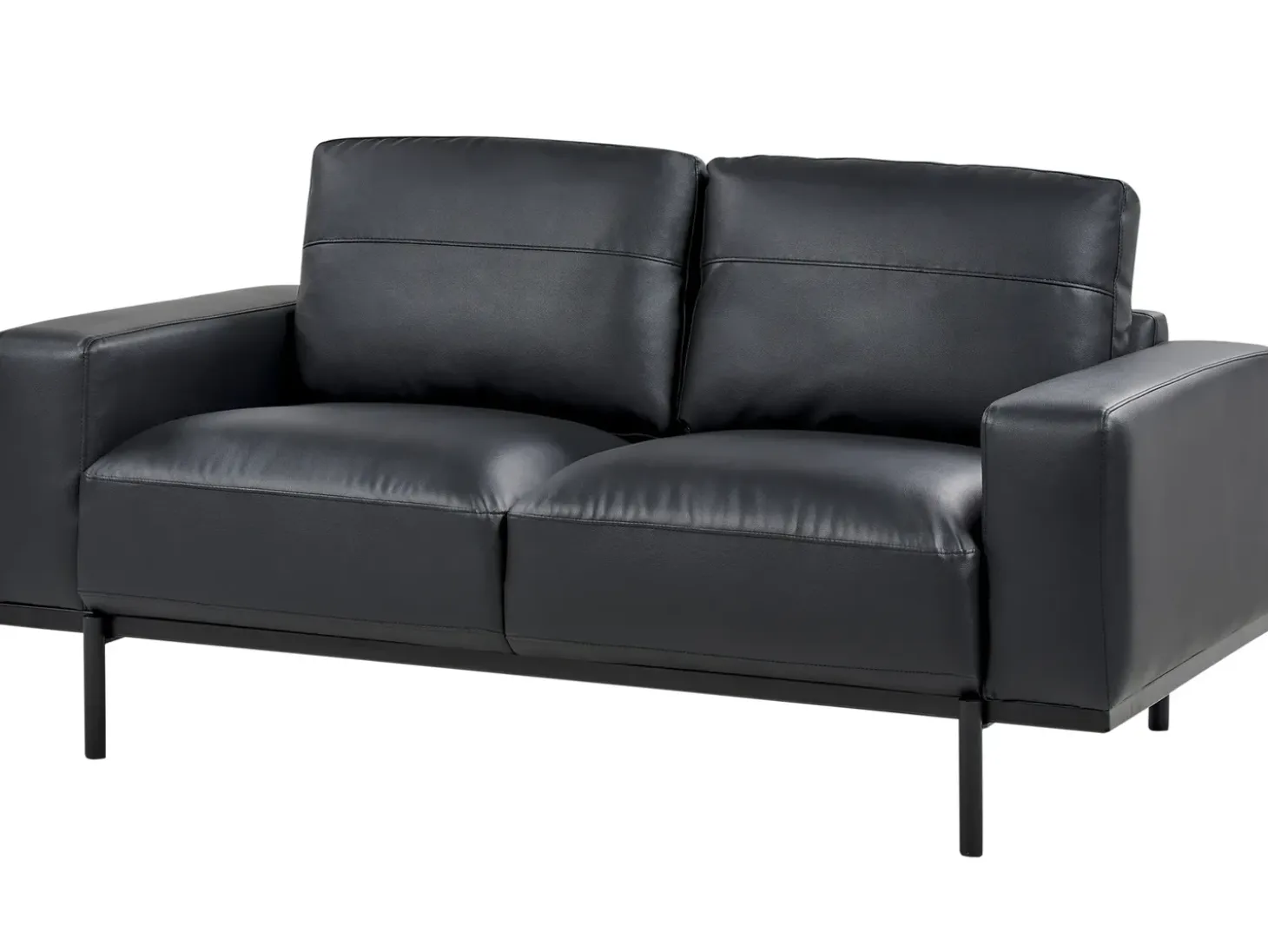 Sofa 2 personers SOVIK Kunstlæder Sort