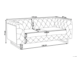 Sofa 2 personers VISSLAND Lys Beige