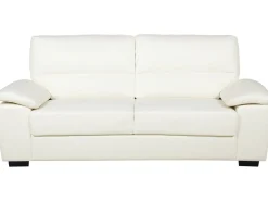 Sofa 3 personers VOGAR Kunstlæder Cremehvid