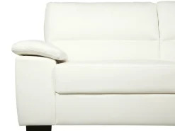 Sofa 3 personers VOGAR Kunstlæder Cremehvid