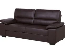 Sofa 3 personers VOGAR Kunstlæder Mørkebrun