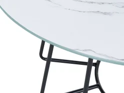 Sofabord BERNIE Hærdet glas Hvid marmor