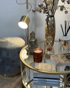 Sofabord BIRNEY Hærdet glas Guld