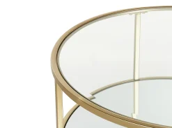 Sofabord BIRNEY Hærdet glas Guld