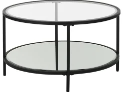 Sofabord BIRNEY Hærdet glas Sort