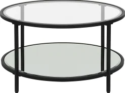 Sofabord BIRNEY Hærdet glas Sort