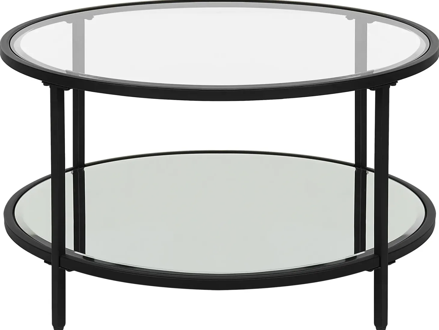 Sofabord BIRNEY Hærdet glas Sort