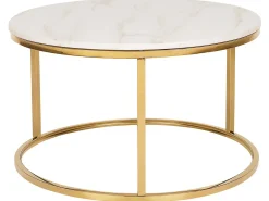 Sofabord CORAL Marmor/guld