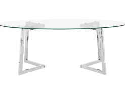 Sofabord FRESNO Glas Sølv