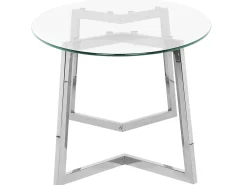 Sofabord FRESNO Glas Sølv