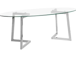 Sofabord FRESNO Glas Sølv