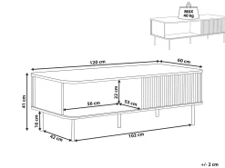 Sofabord JOSE Mørkebrun med opbevaring