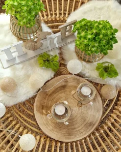 Sofabord LIMNI Rattan Lysebrun