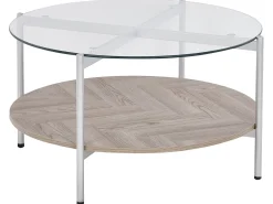 Sofabord LOVELL Hærdet glas Sølv