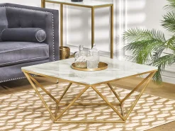 Sofabord MALIBU Marmor/guld
