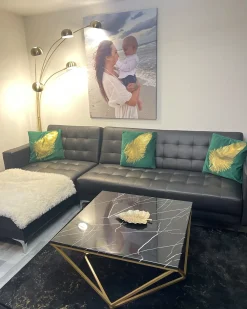 Sofabord MALIBU Sort marmor