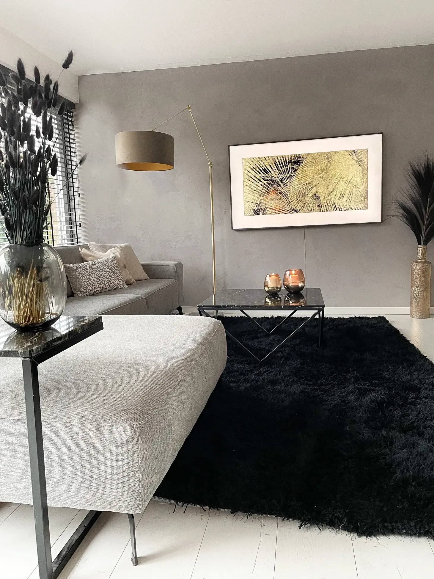 Sofabord MALIBU Sort marmor