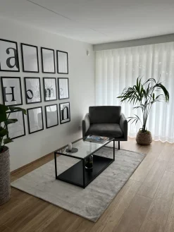 Sofabord MEDORA Glas Sort