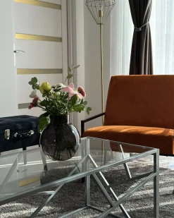 Sofabord ORLAND Glas Sølv