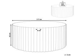 Sofabord POZZA 117 cm 117 cm Sort