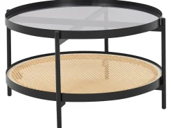 Sofabord RENO Hærdet glas Sort