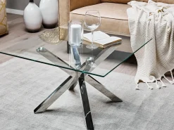 Sofabord STARLIGHT Hærdet glas Sølv