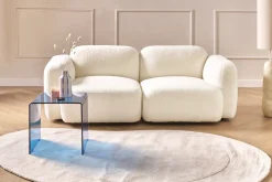 Sofa 3 personers AFOSS Boucle Cremehvid