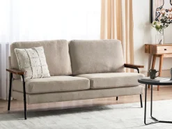 Sofa 3 personers AKRANES Brungrå