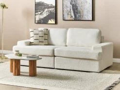 Sofa 3 personers ALLA Boucle Cremehvid