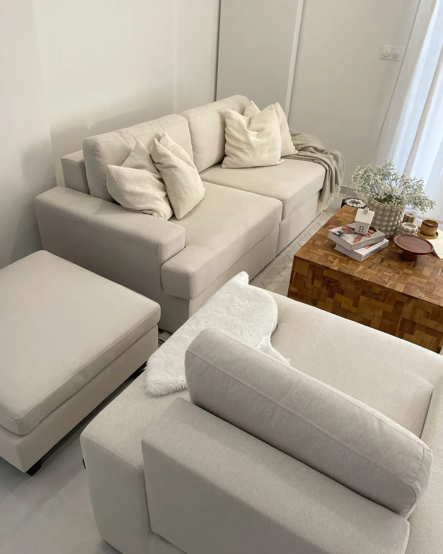 Sofa 3 personers ALLA Lys Beige