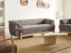 Sofa 3 personers ALNOR Chenille Brun