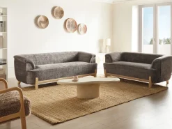 Sofa 2 personers ALNOR Chenille Brun