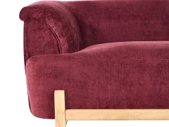 Sofa 2 personers ALNOR Chenille Bordeaux