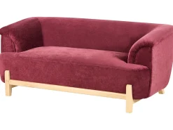 Sofa 2 personers ALNOR Chenille Bordeaux
