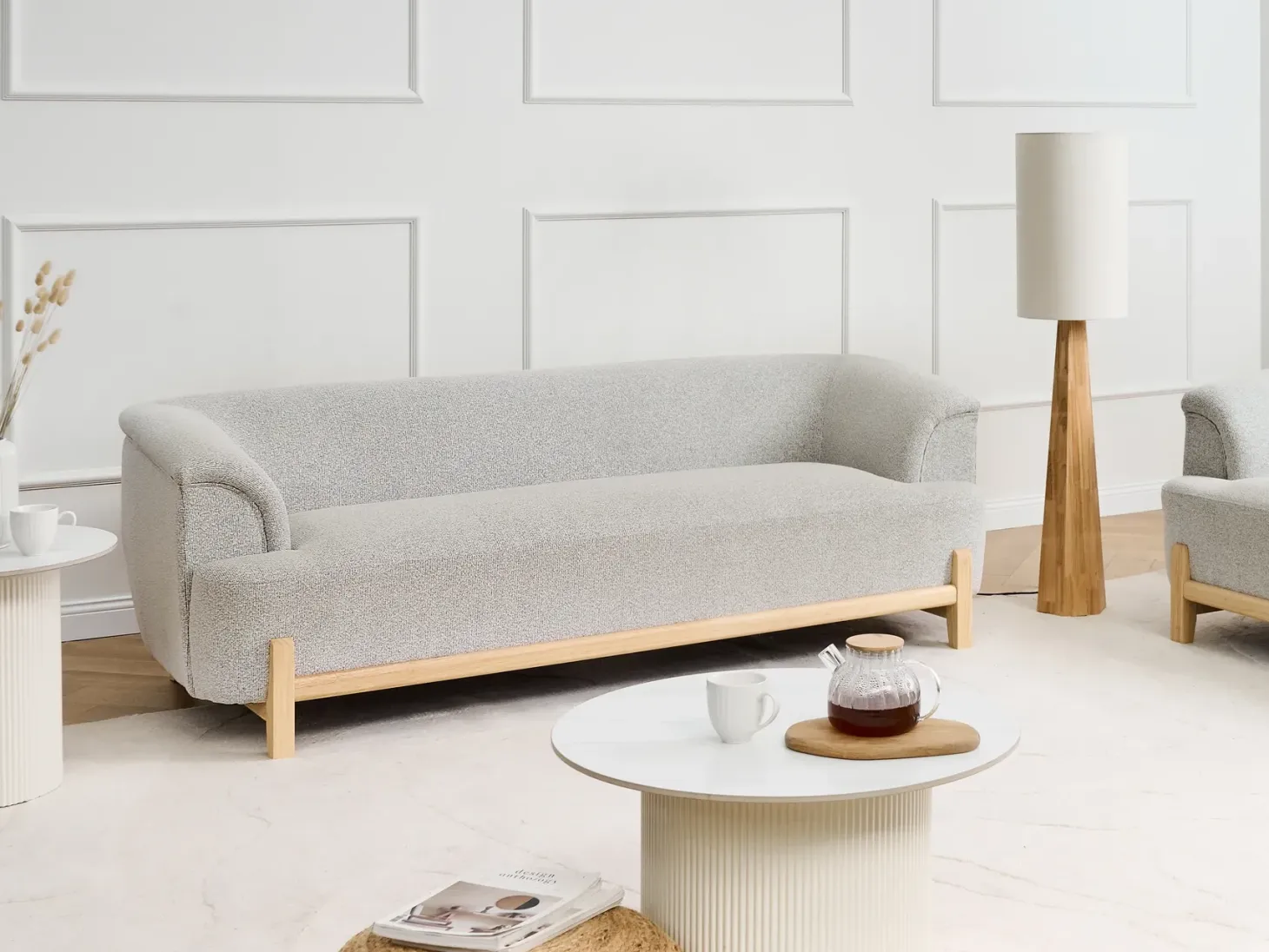 Sofa 3 personers ALNOR Lysegrå