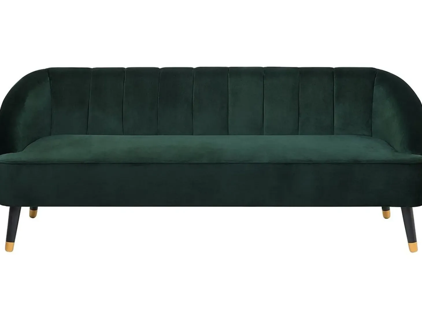 Sofa 3 personers ALSVAG Velour Smaragdgrøn