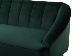Sofa 3 personers ALSVAG Velour Smaragdgrøn