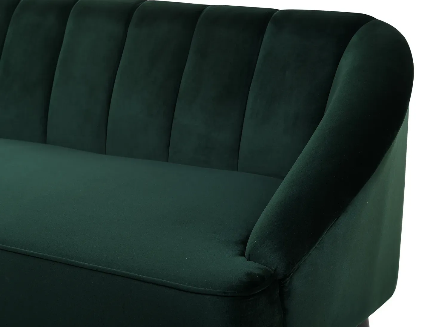 Sofa 3 personers ALSVAG Velour Smaragdgrøn