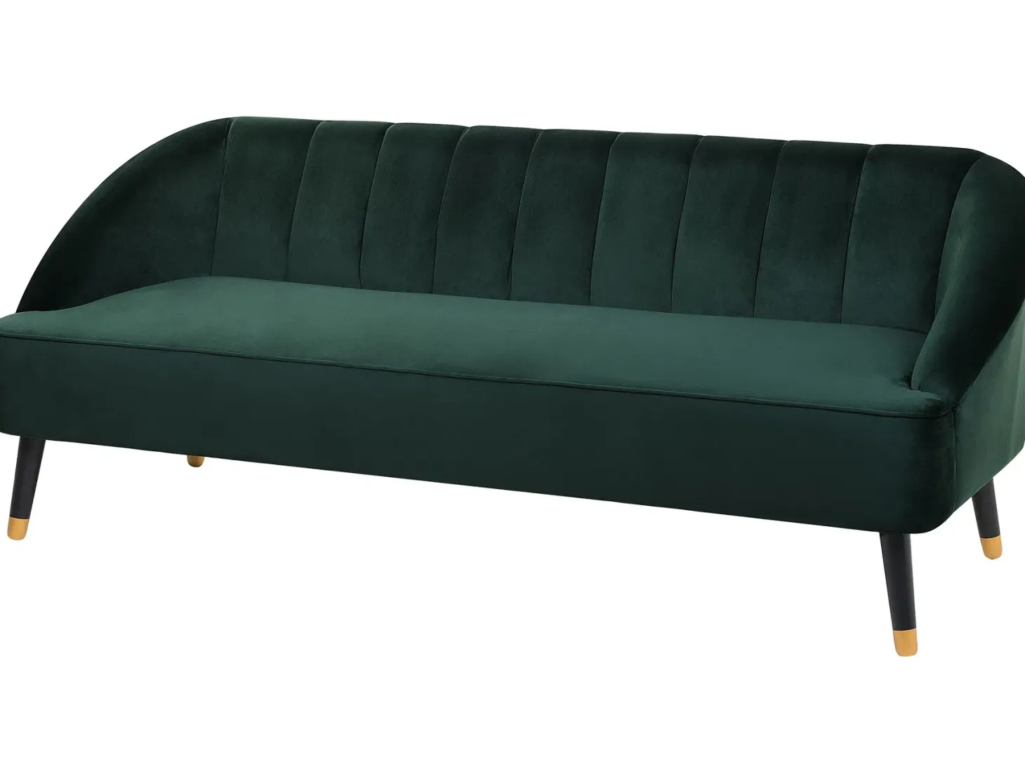 Sofa 3 personers ALSVAG Velour Smaragdgrøn