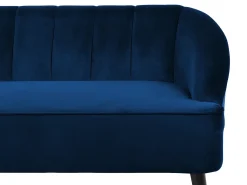 Sofa 3 personers ALSVAG Velour Navy Blå