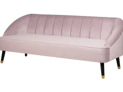 Sofa 3 personers ALSVAG Velour Lyserød
