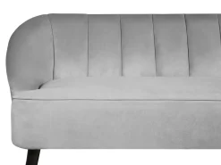 Sofa 3 personers ALSVAG Velour Lysegrå