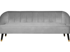 Sofa 3 personers ALSVAG Velour Lysegrå