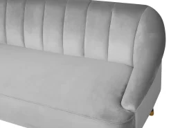 Sofa 3 personers ALSVAG Velour Lysegrå