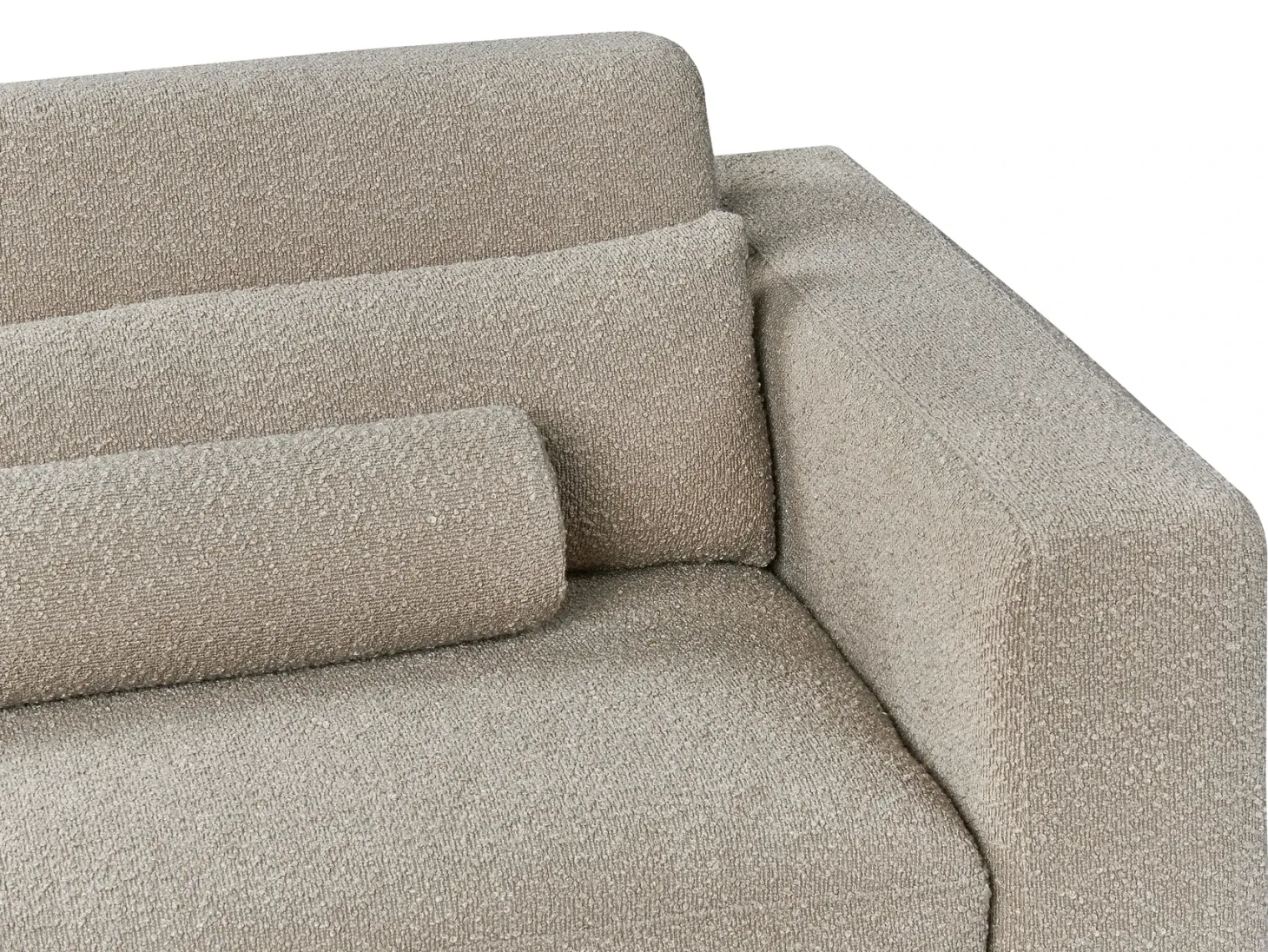 Sofa 3 personers ANGE Boucle Brungrå
