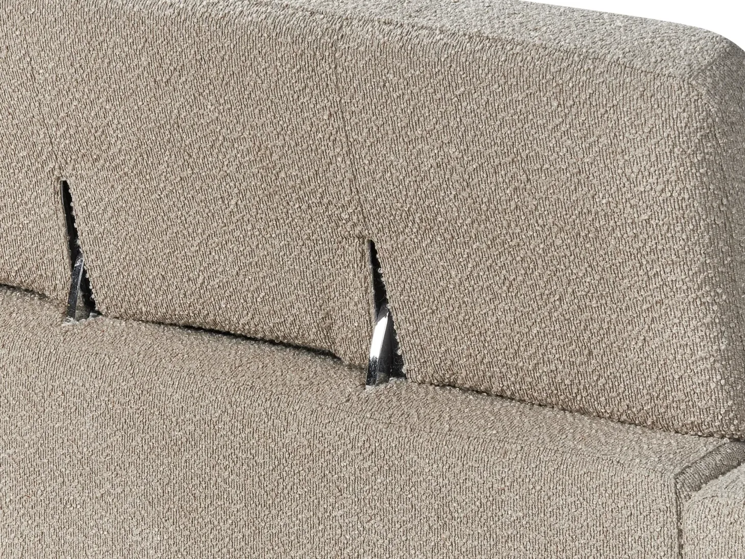 Sofa 3 personers ANGE Boucle Brungrå